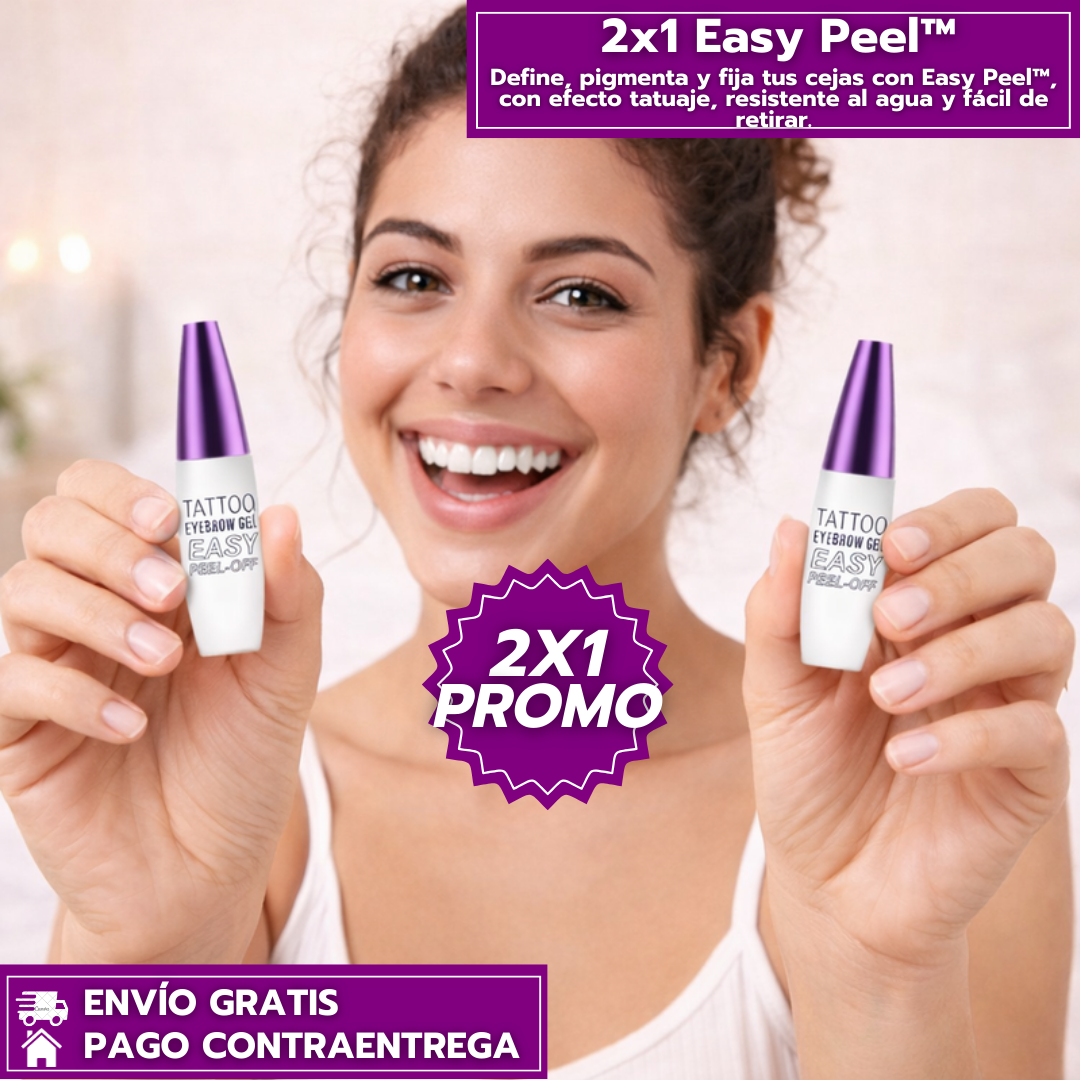 Oferta Especial 2x1: Easy Peel™ Tinte  para Cejas con Efecto Tatuaje, Larga Duración y Resistencia al Agua