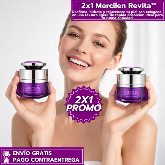 Oferta Especial 2x1: Mercilen Revita™ Crema Facial con Colágeno que Reafirma, Hidrata y Rejuvenece la Piel