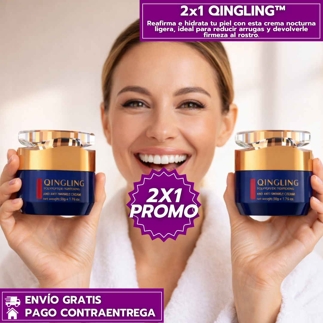 Oferta Especial 2x1: QINGLING™ Crema Facial que Rejuvenece la Piel, Reduce Arrugas y Mejora la Elasticidad Mientras Duermes
