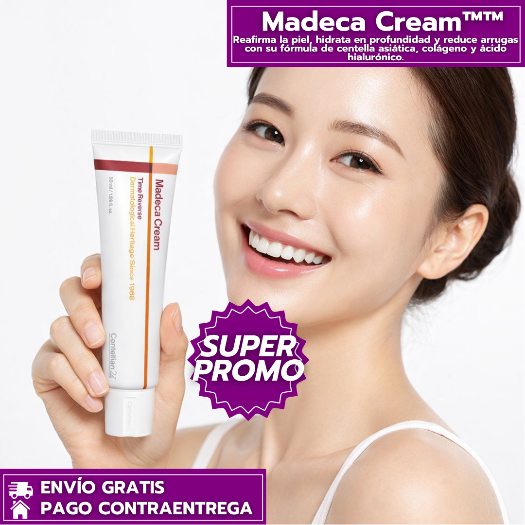 Madeca Cream™: Crema Antiedad con Centella Asiática que Hidrata, Reafirma y Suaviza