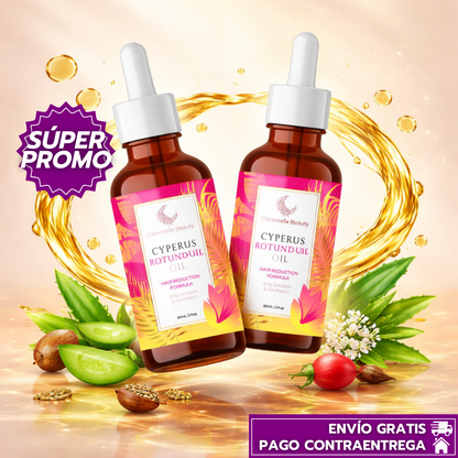 Oferta Especial 2x1: Cyperus Rotundus™ Aceite Natural Reductor de Vello Corporal con Efecto Hidratante