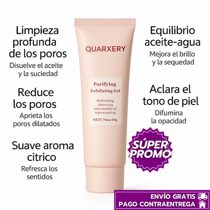 Oferta Especial 2x1: Quarxery™ – Gel Exfoliante Suave para Poros Limpios, Piel Hidratada y Radiante