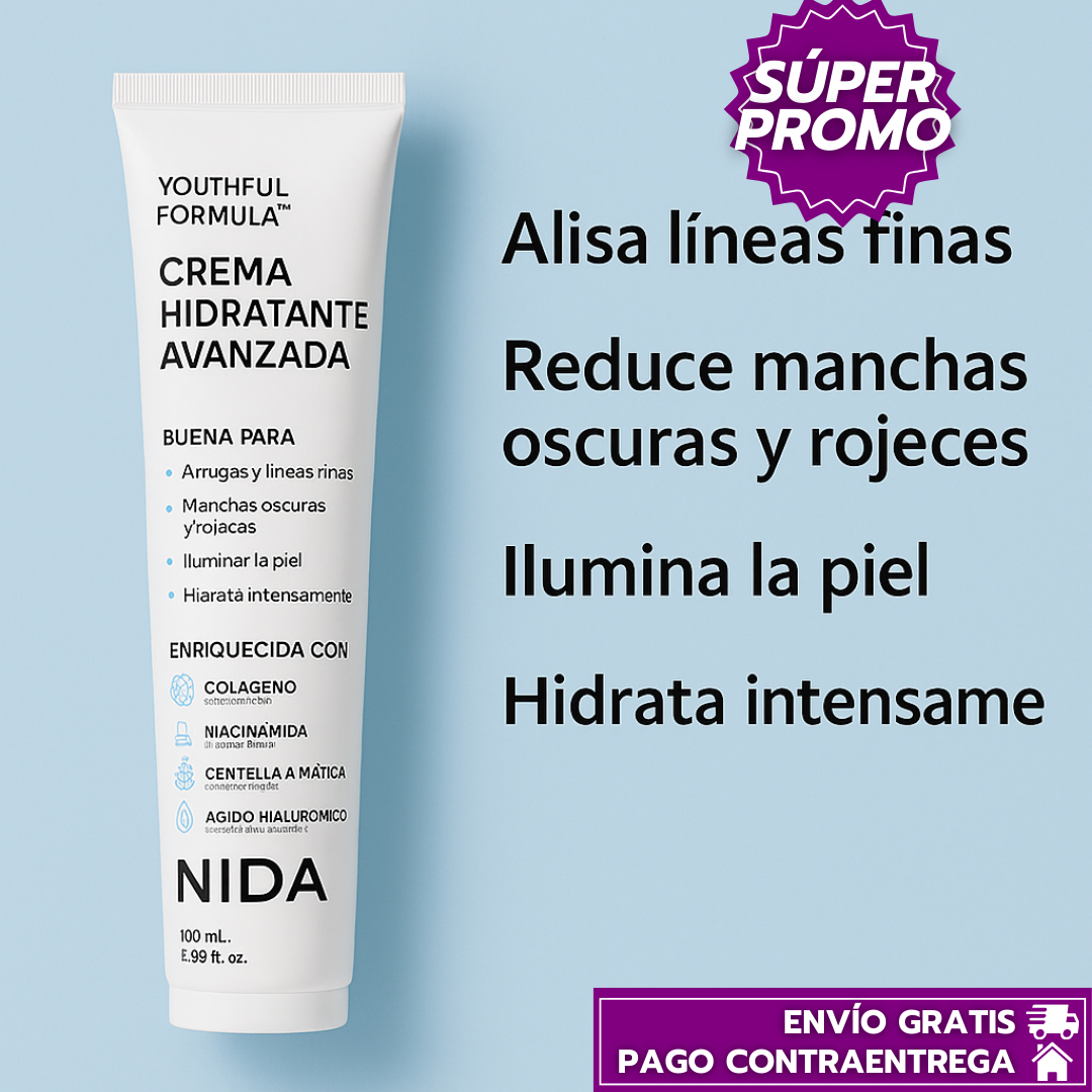Nida™: Nutrición Anti-Edad que Reafirma, Hidrata y Revive la Piel al Instante