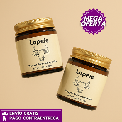 Lopeie™: Bálsamo Natural de Sebo y Miel para Hidratar, Suavizar y Nutrir la Piel✨