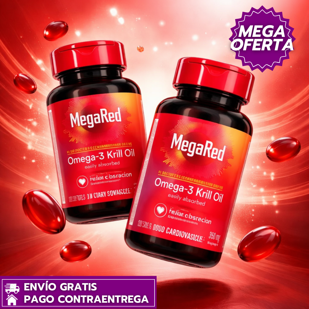 Mega Red™: Omega-3 de alta absorción que apoya el corazón, cerebro y bienestar integral en una sola cápsula diaria