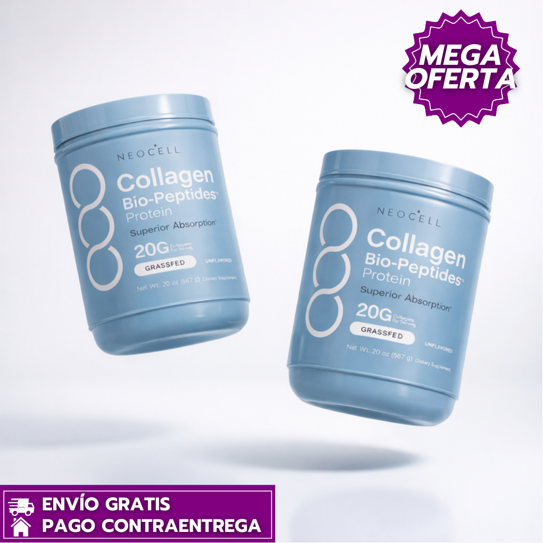 Oferta Especial 2x1: NeoCell Collagen™ Colágeno en polvo que fortalece piel, cabello y uñas.