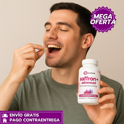Saffron Advanced™: Fórmula de Azafrán y Adaptógenos para Energía, Ánimo y Equilibrio Diario