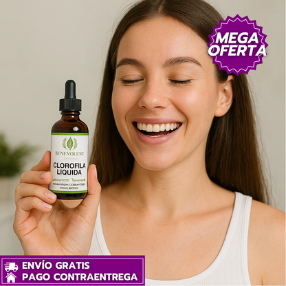 Clorofila Líquida Benevolent™: Desintoxica, Oxigena y Apoya la Pérdida de Peso Natural