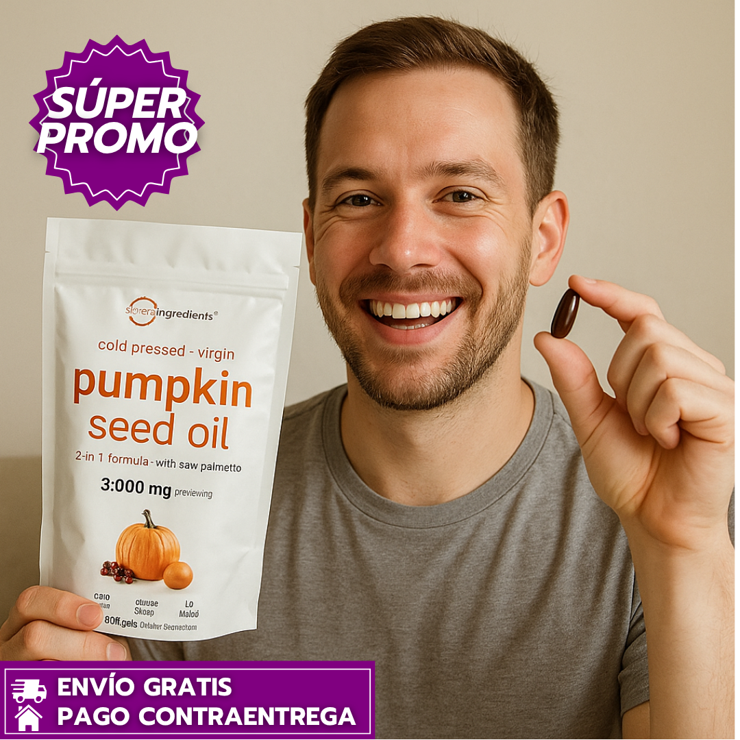 Pumpkin Seed Oil™: Cápsulas Naturales que Fortalecen el Cabello y Apoyan el Bienestar Diario