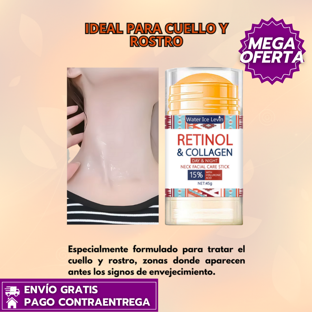 Oferta 2x1: CollaStick™ Stick Facial y de Cuello con Retinol y Colágeno para Reafirmar e Hidratar la Piel