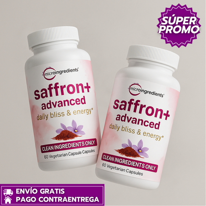 Saffron Advanced™: Fórmula de Azafrán y Adaptógenos para Energía, Ánimo y Equilibrio Diario