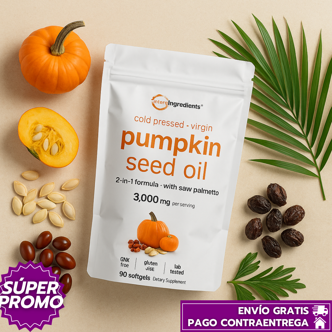 Pumpkin Seed Oil™: Cápsulas Naturales que Fortalecen el Cabello y Apoyan el Bienestar Diario