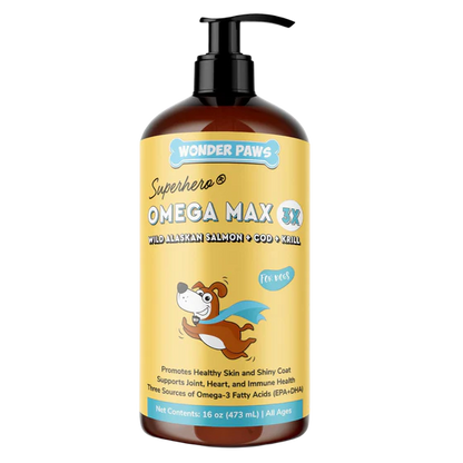¡Pelaje brillante, piel sana y articulaciones felices! Con Omega Max 3X